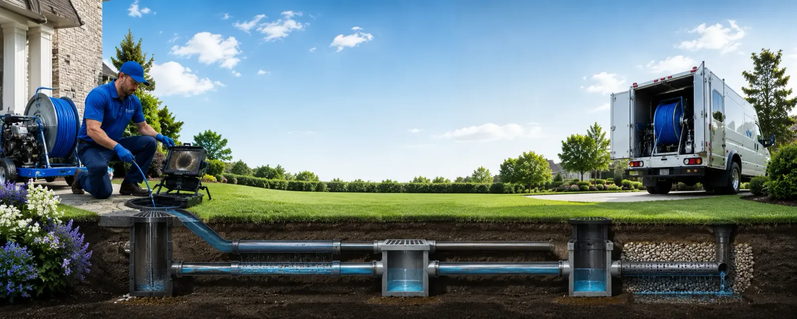 Outdoor drain cleaning information for West Eaton, NY